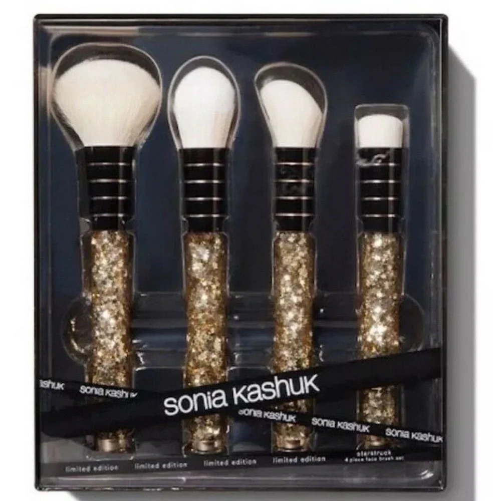Sonia Kashuk Gold Glitter Starstruck 4-Piece Brush Set Limited Edition